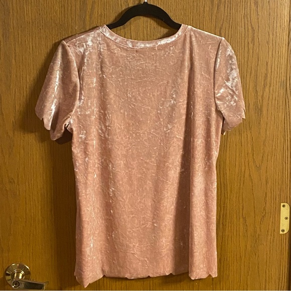 NWOT Velvet Scalloped Tee - Picture 2 of 5